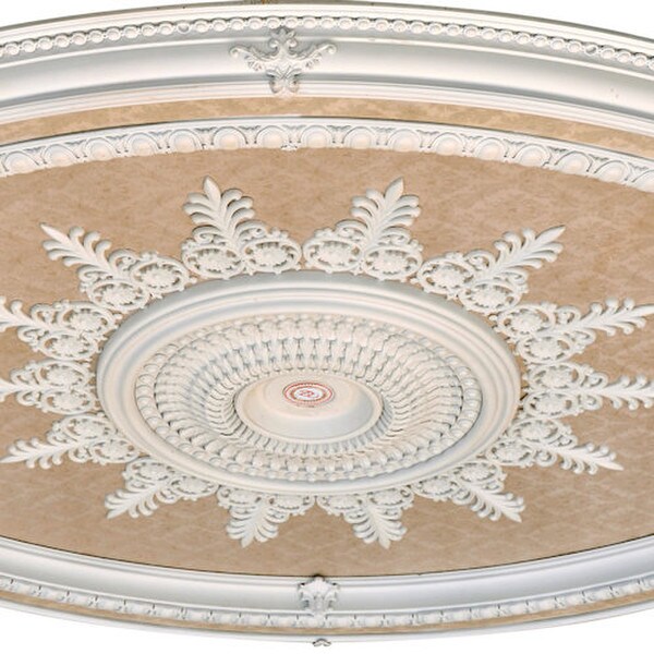 Oval Chandelier Ceiling Medallion Ornate Plastic Sculptural Plastic Sculpt